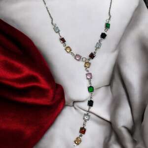 Zarif Çelik Y Kolye