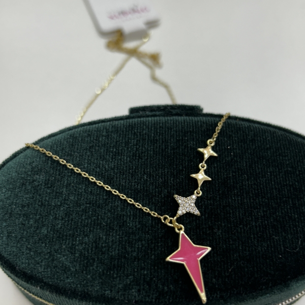 Xuping Pink Star Kolye